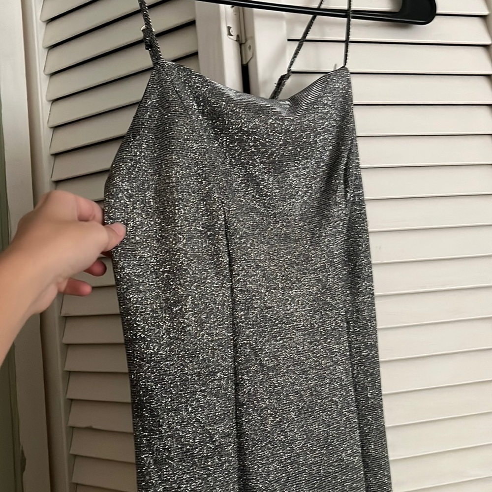 silver sparkle homecoming dress